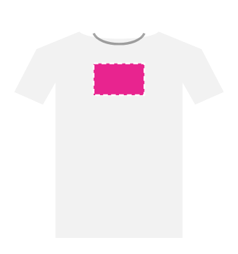Centre chest print position