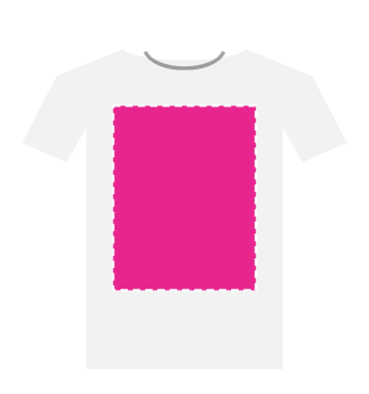 Full front print position