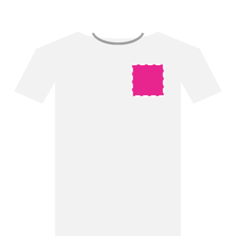 Left chest print position