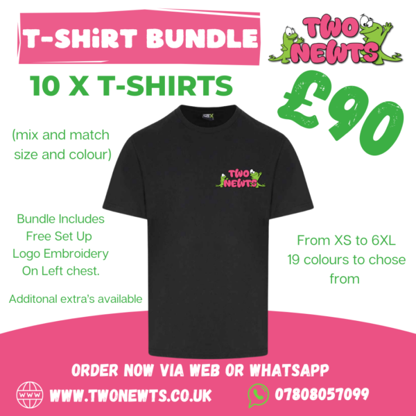 10 x Embroidered T-Shirt Bundle