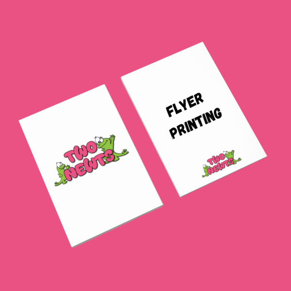 Custom A5 flyers printed in full colour on silk finish paper